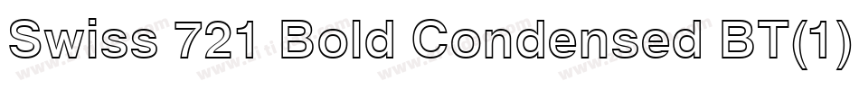 Swiss 721 Bold Condensed BT(1)字体转换